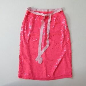J. Crew Sequin Midi Tie Waist Skirt NWT Size 12